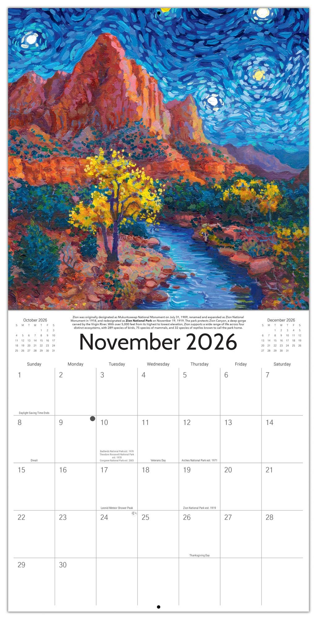 2026 Starry Night™ Calendar - Image 16